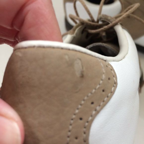 Lady Fairway Golf Cleats In White And Brown Size 8 - Picture 6 of 9